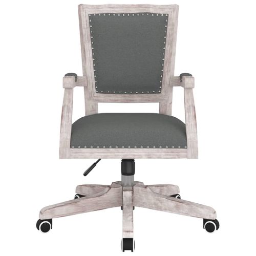 Chaise Pivotante De Bureau Gris Foncé Tissu