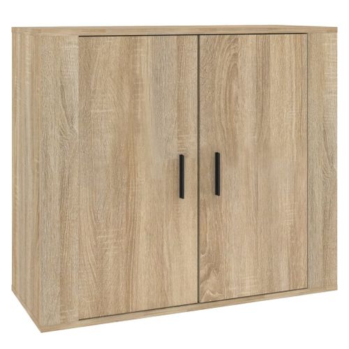 Buffet Chêne Sonoma 80x33x70 Cm Bois Contreplaqué