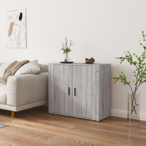 Buffet Sonoma Gris 80x33x70 Cm Bois Contreplaqué