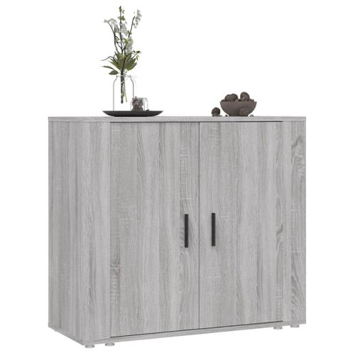 Buffet Sonoma Gris 80x33x70 Cm Bois Contreplaqué