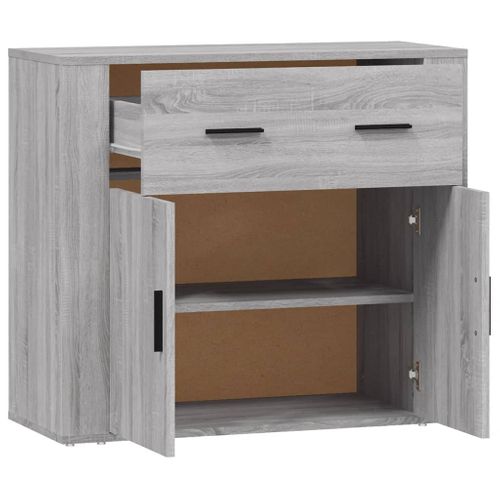 Buffet Sonoma Gris 80x33x70 Cm Bois Contreplaqué