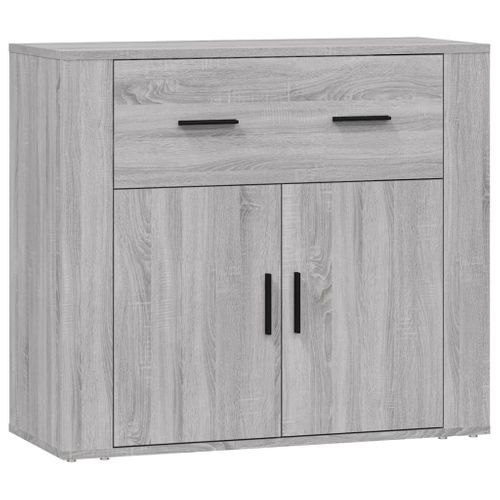 Buffet Sonoma Gris 80x33x70 Cm Bois Contreplaqué