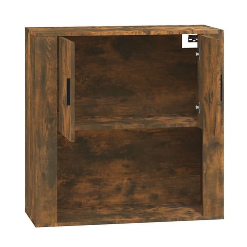 Armoire Murale Chêne Fumé 80x33x80 Cm Bois Contreplaqué