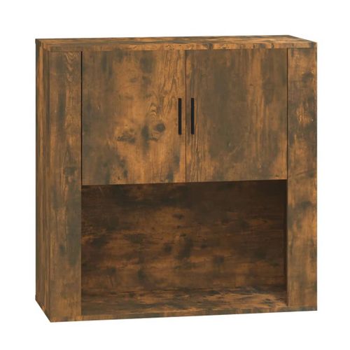 Armoire Murale Chêne Fumé 80x33x80 Cm Bois Contreplaqué