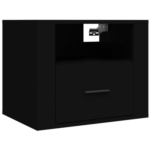 Tables De Chevet Murales 2 Pièces Noir 50x36x40 Cm