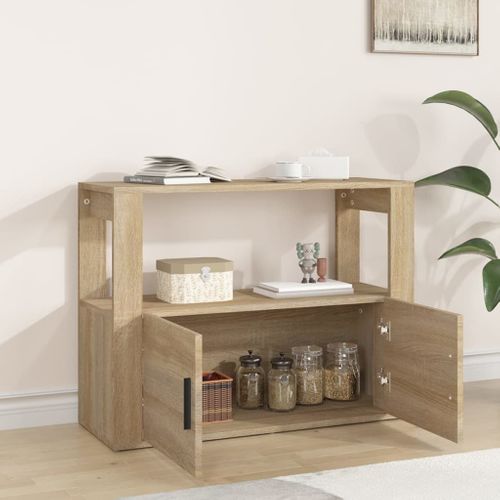Buffet Chêne Sonoma 80x30x60 Cm Bois Contreplaqué