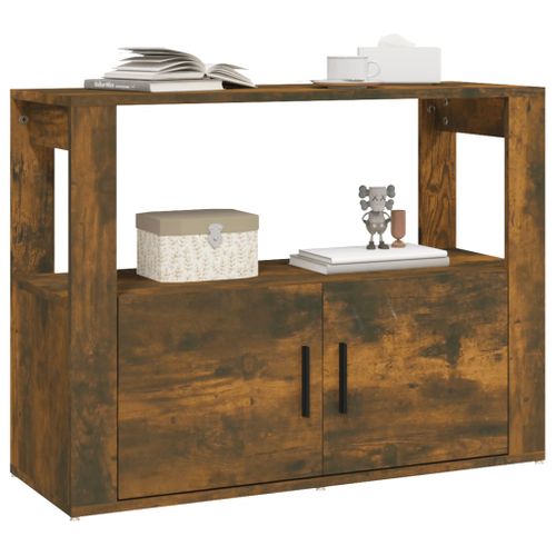 Buffet Chêne Fumé 80x30x60 Cm Bois Contreplaqué