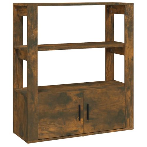 Buffet Chêne Fumé 80x30x90 Cm Bois Contreplaqué