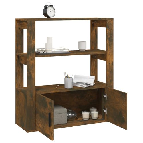 Buffet Chêne Fumé 80x30x90 Cm Bois Contreplaqué