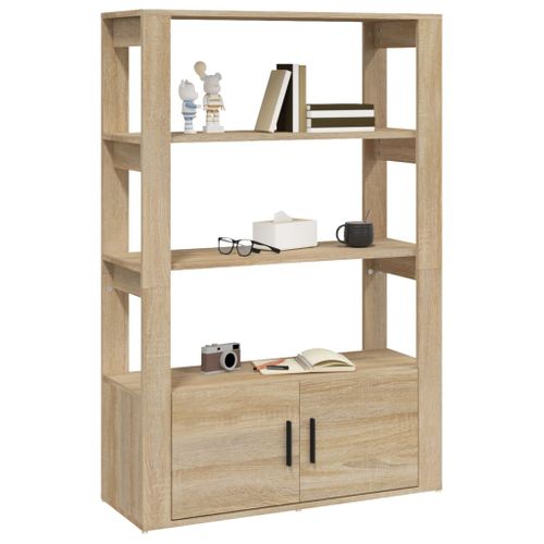 Buffet Chêne Sonoma 80x30x119,5 Cm Bois Contreplaqué