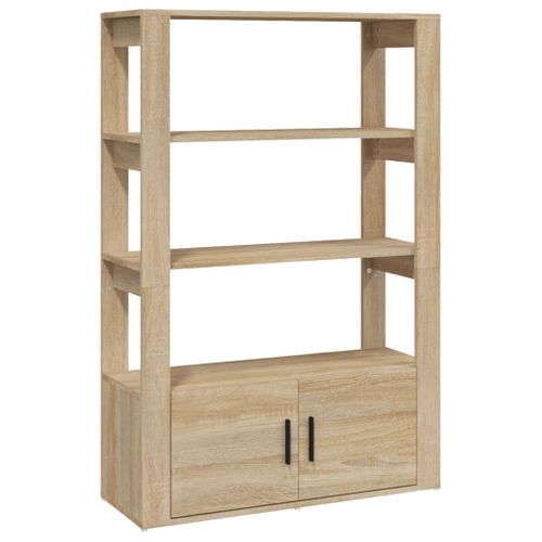 Buffet Chêne Sonoma 80x30x119,5 Cm Bois Contreplaqué