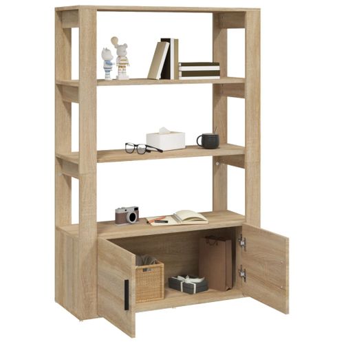 Buffet Chêne Sonoma 80x30x119,5 Cm Bois Contreplaqué