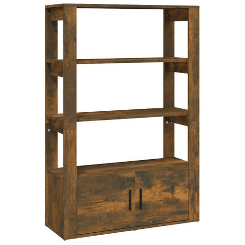 Buffet Chêne Fumé 80x30x119,5 Cm Bois Contreplaqué