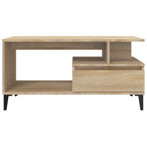 Table Basse Chêne Sonoma 90x49x45 Cm Bois Contreplaqué