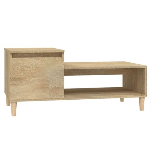 Table Basse Chêne Sonoma 100x50x45 Cm Bois Contreplaqué