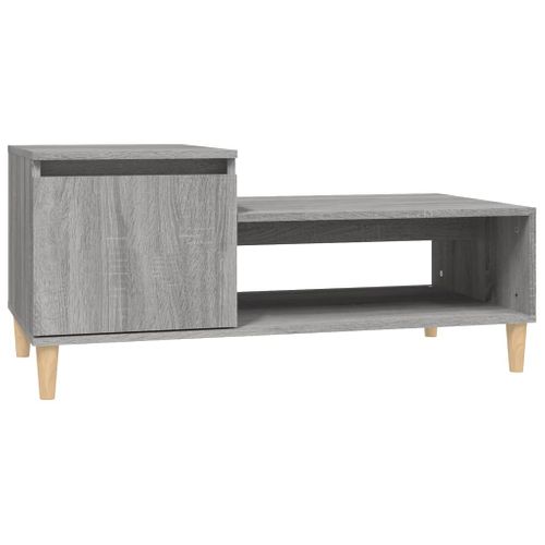 Table Basse Sonoma Gris 100x50x45 Cm Bois Contreplaqué