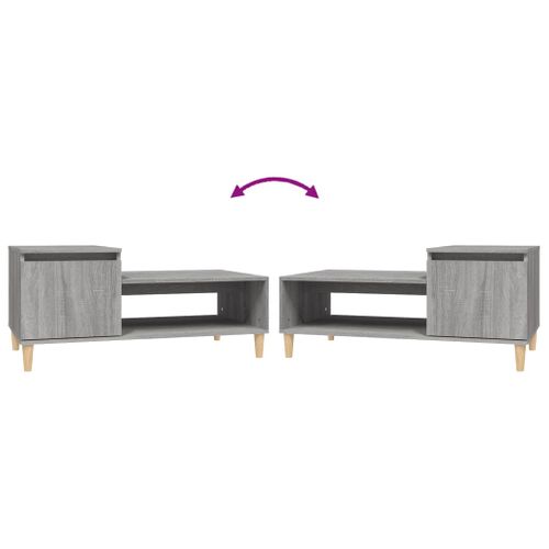 Table Basse Sonoma Gris 100x50x45 Cm Bois Contreplaqué