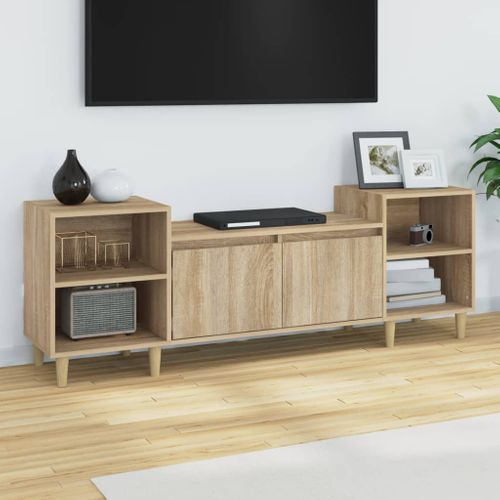 Meuble TV Chêne Sonoma 160x35x55 Cm Bois Contreplaqué