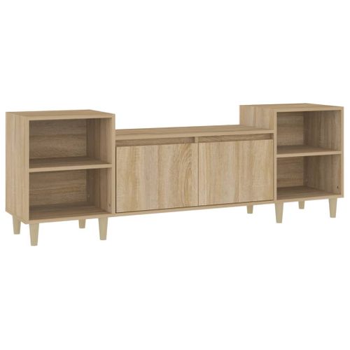 Meuble TV Chêne Sonoma 160x35x55 Cm Bois Contreplaqué