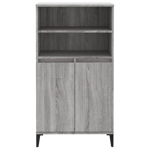 Buffet Haut Sonoma Gris 60x36x110 Cm Bois Contreplaqué