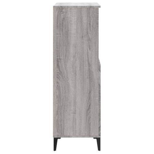 Buffet Haut Sonoma Gris 60x36x110 Cm Bois Contreplaqué