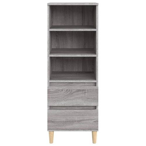 Buffet Haut Sonoma Gris 40x36x110 Cm Bois Contreplaqué
