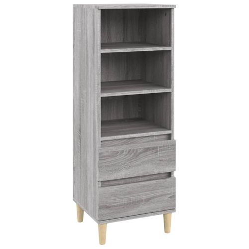 Buffet Haut Sonoma Gris 40x36x110 Cm Bois Contreplaqué