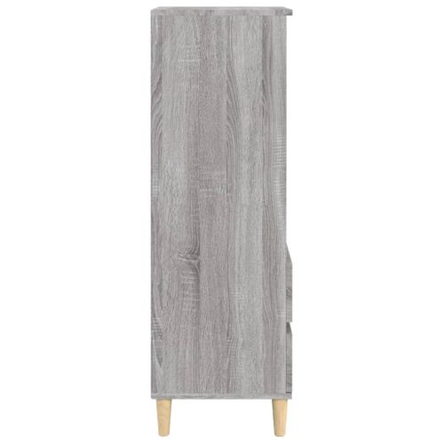Buffet Haut Sonoma Gris 40x36x110 Cm Bois Contreplaqué