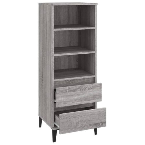 Buffet Haut Sonoma Gris 40x36x110 Cm Bois Contreplaqué