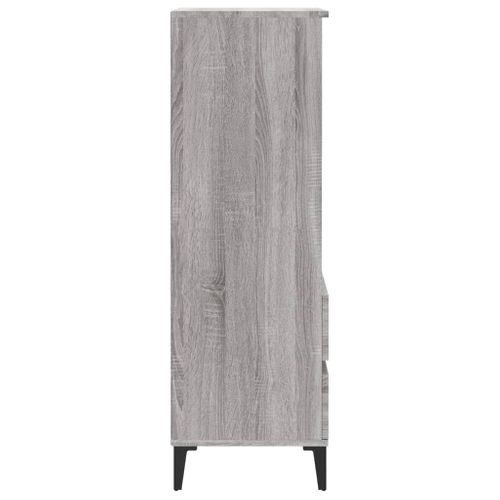Buffet Haut Sonoma Gris 40x36x110 Cm Bois Contreplaqué