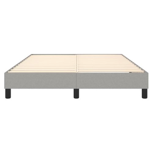 Cadre De Lit à Ressorts Gris Clair 140x190 Cm Tissu