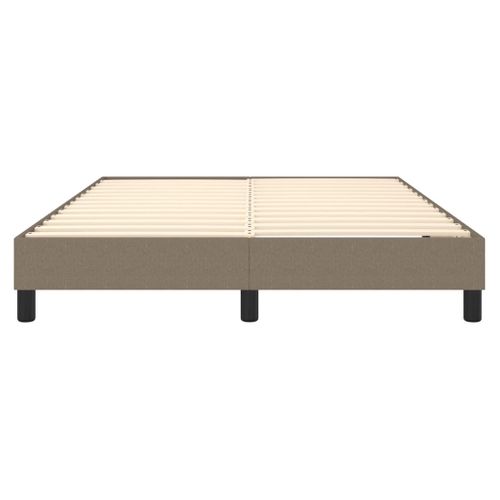Cadre De Lit à Ressorts Taupe 140x190 Cm Tissu
