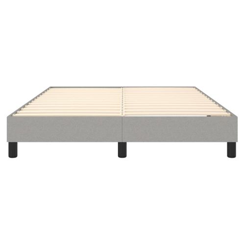 Cadre de lit à ressorts Gris Clair 140x200 cm Tissu Contreplaqué bois contreplaqué