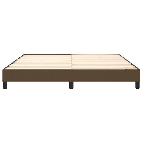 Cadre De Lit à Ressorts Marron Foncé 180x200 Cm Tissu