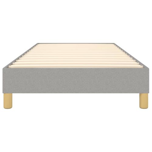 Cadre De Lit à Ressorts Gris Clair 90x190 Cm Tissu