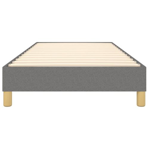 Cadre De Lit à Ressorts Gris Foncé 100x200 Cm Tissu