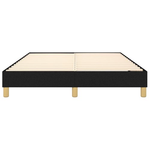 Cadre De Lit à Ressorts Noir 140x190 Cm Tissu