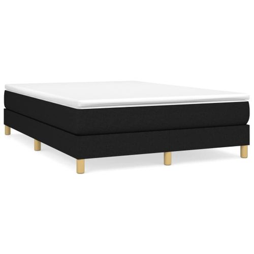 Cadre De Lit à Ressorts Noir 140x190 Cm Tissu