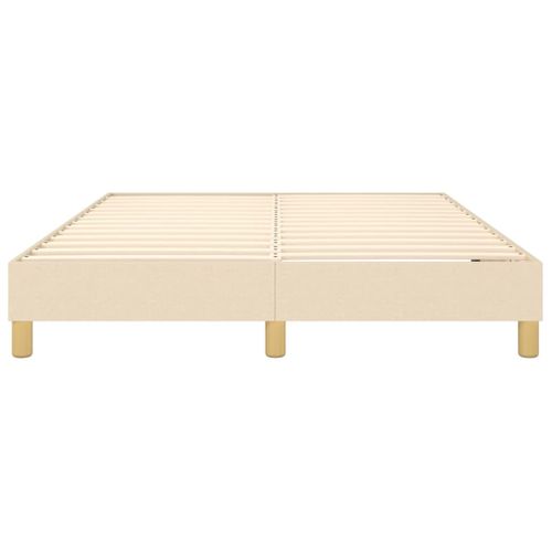 Cadre De Lit à Ressorts Crème 140x190 Cm Tissu