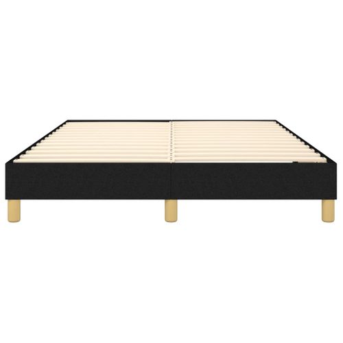 Cadre De Lit à Ressorts Noir 140x200 Cm Tissu