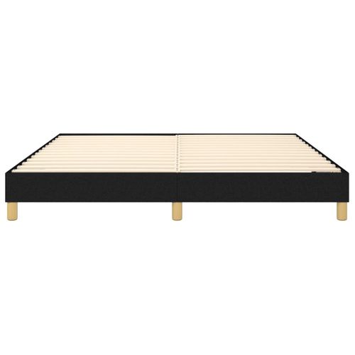 Cadre De Lit à Ressorts Noir 160x200 Cm Tissu