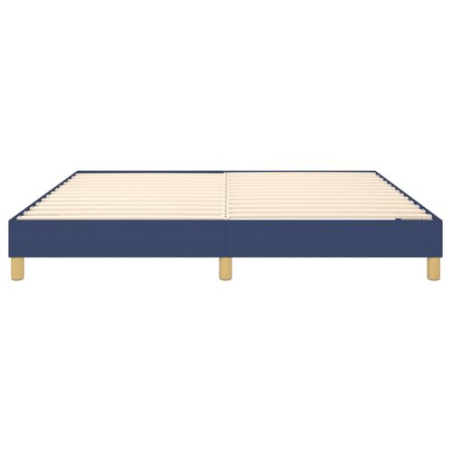Cadre De Lit à Ressorts Bleu 160x200 Cm Tissu