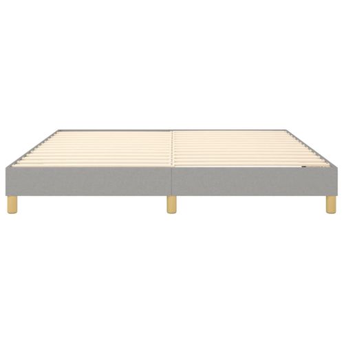 Cadre De Lit à Ressorts Gris Clair 180x200 Cm Tissu