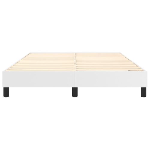 Cadre De Lit à Ressorts Blanc 140x190 Cm Simili