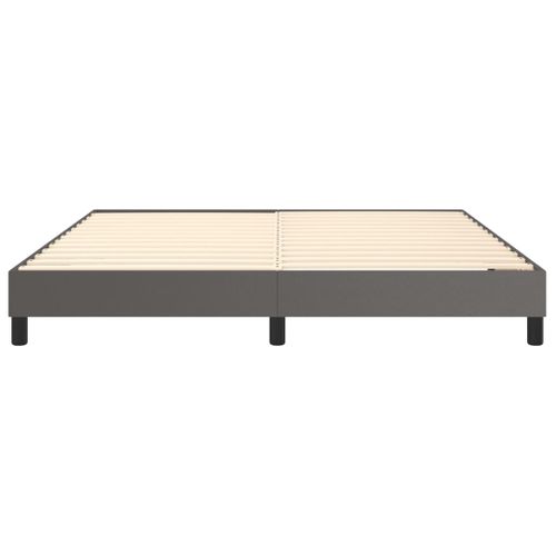 Cadre De Lit à Ressorts Gris 160x200 Cm Simili