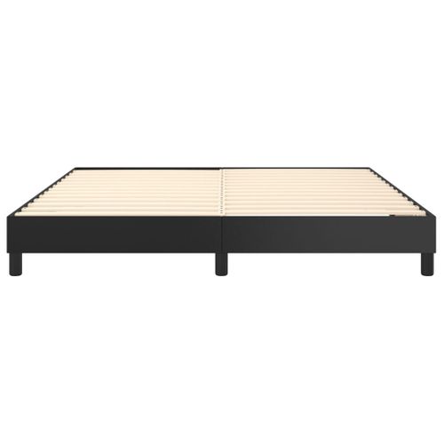 Cadre De Lit à Ressorts Noir 180x200 Cm Simili