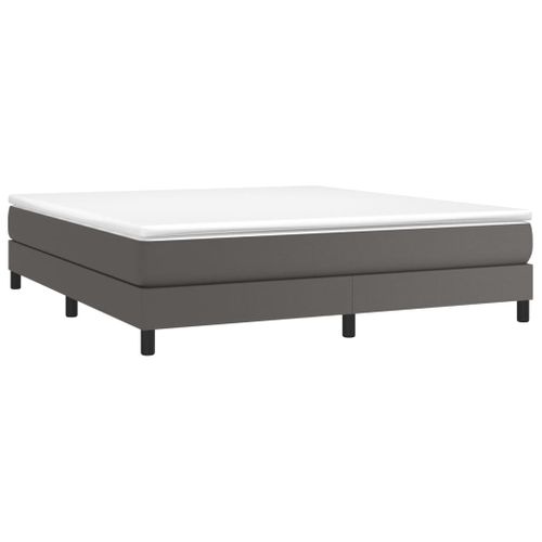 Cadre De Lit à Ressorts Gris 180x200 Cm Simili