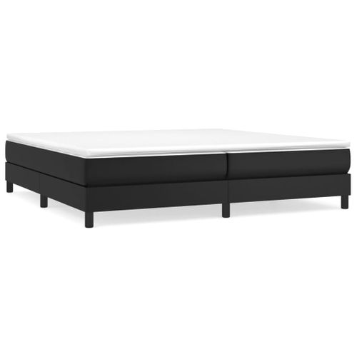 Cadre De Lit à Ressorts Noir 200x200 Cm Simili