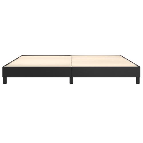 Cadre De Lit à Ressorts Noir 200x200 Cm Simili