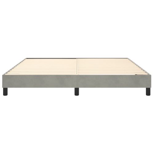 Cadre De Lit à Ressorts Gris Clair 180x200 Cm Velours